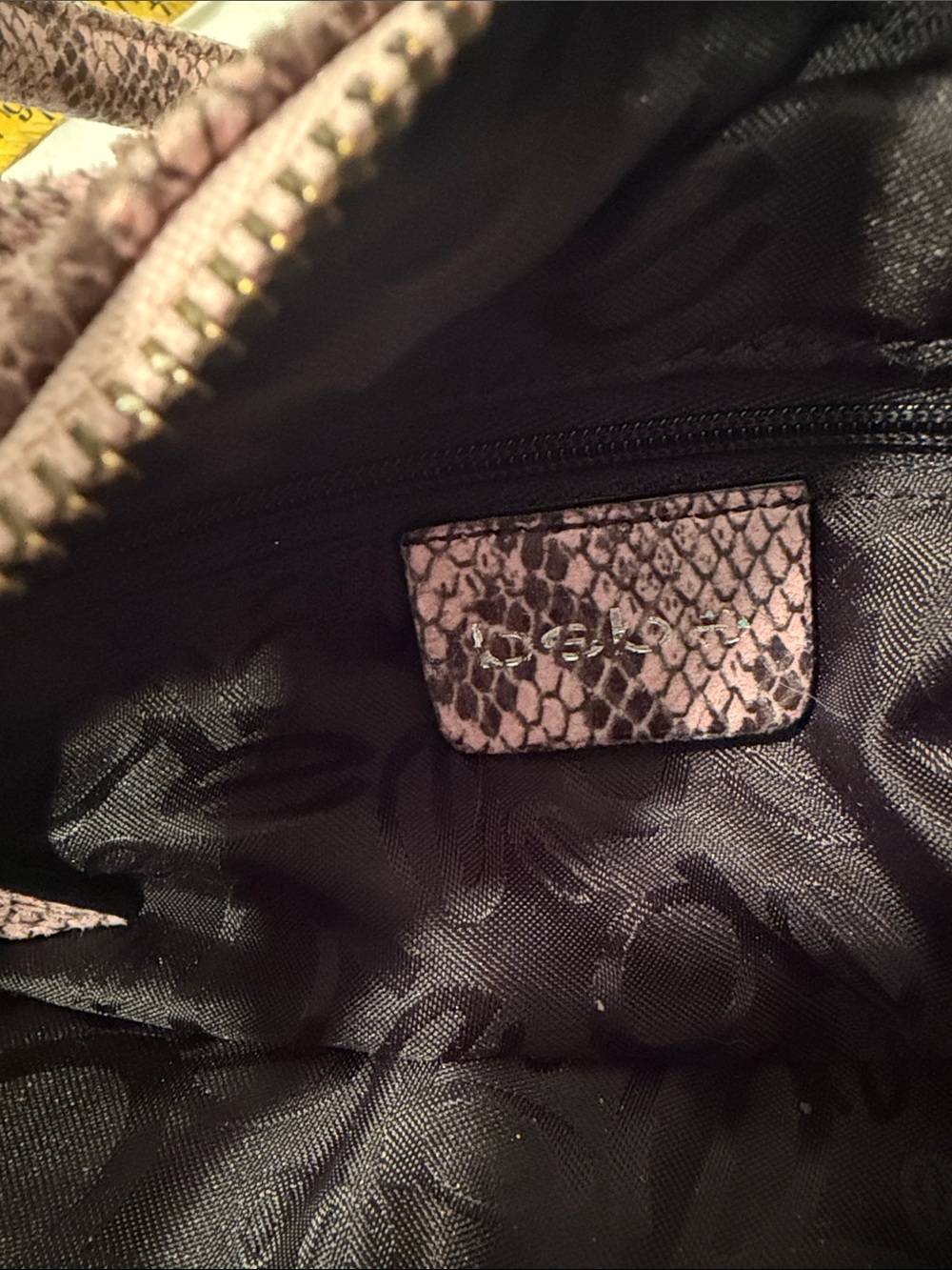 Y2K-era bebe Ruffle Snakeskin Satchel Handbag - Picture 9 of 11